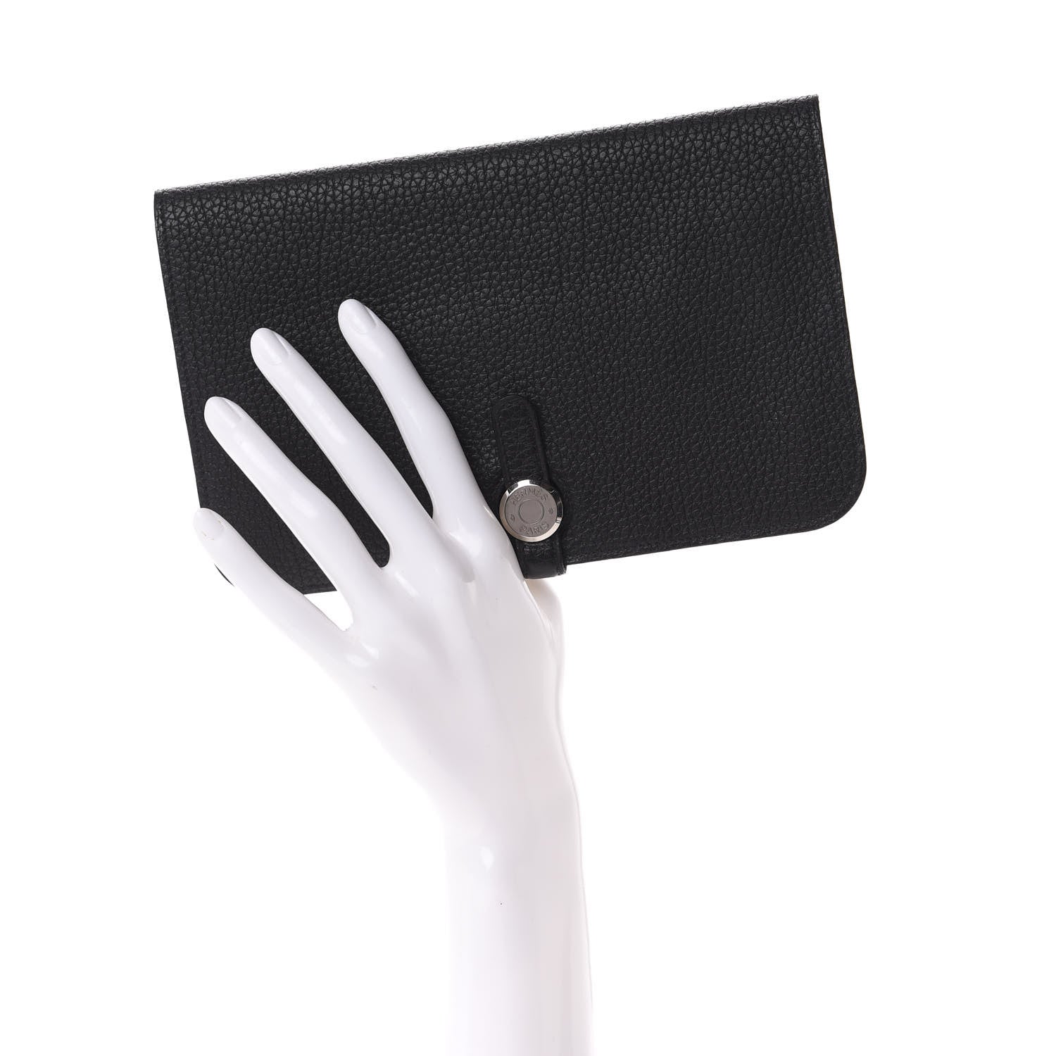Hermes Togo Dogon Duo Wallet Black 2 of 7