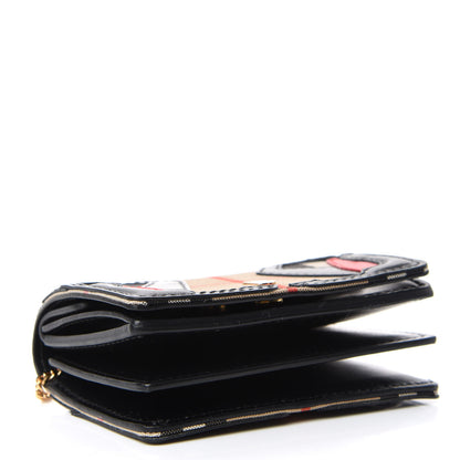 Burberry Calfskin Suede House Check Jessie TB Card Case with Chain 4 of 7