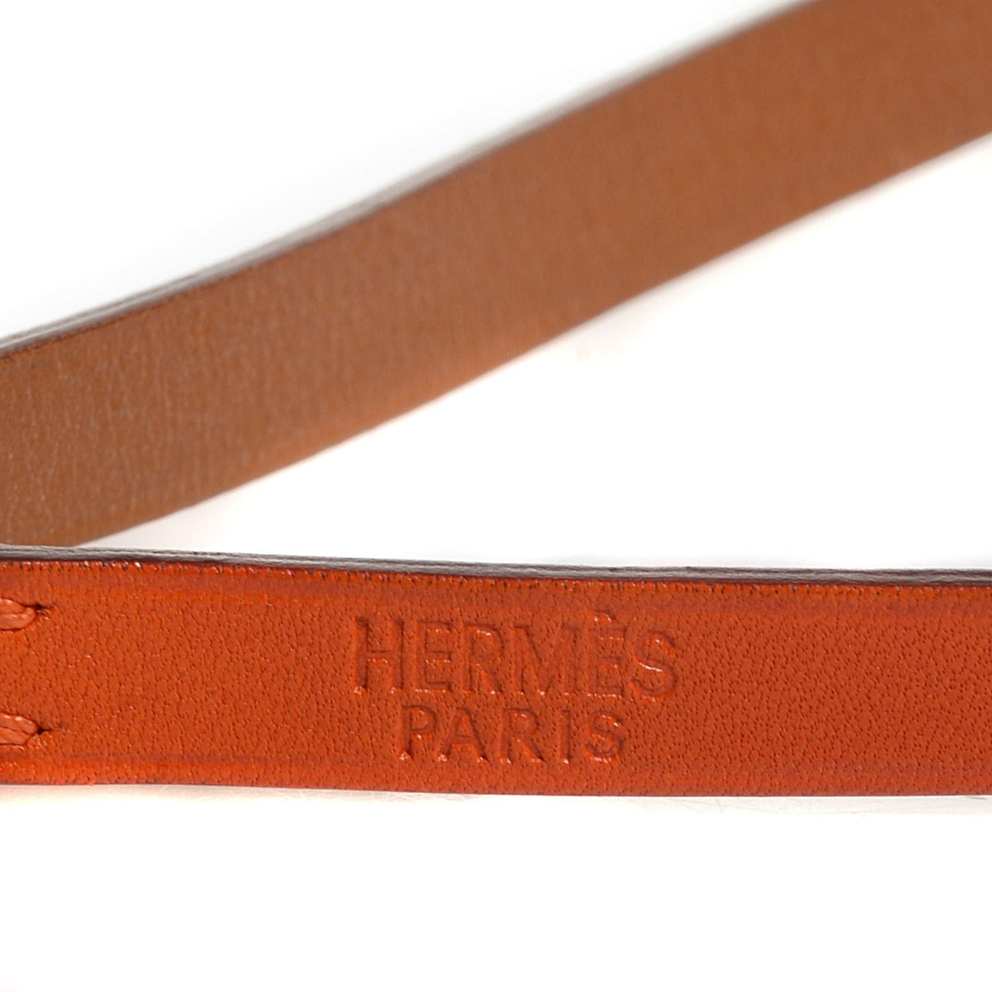 Tadelakt Hapi 3 MM Triple Tour Wrap Bracelet Size Medium Orange