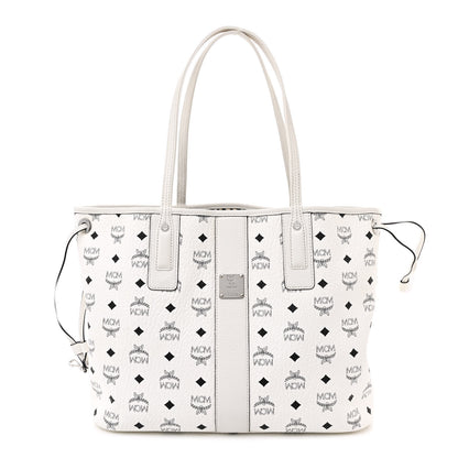 MCM Visetos Medium Liz Reversible Shopper Tote White 1 of 22