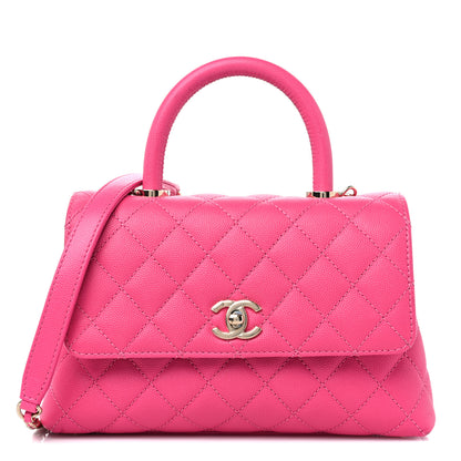 Chanel Caviar Quilted Mini Coco Handle Flap Rose 1 of 12