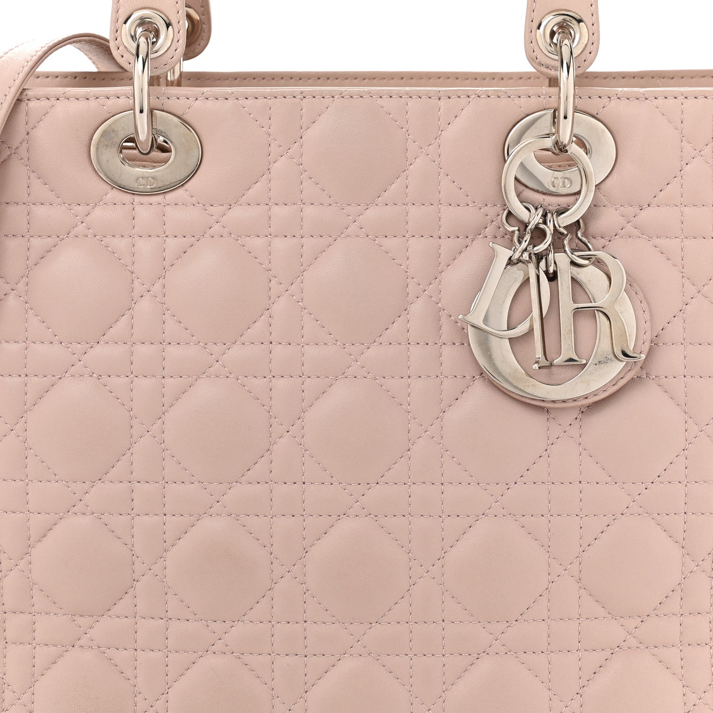 Lambskin Cannage Large Lady Dior Light Pink