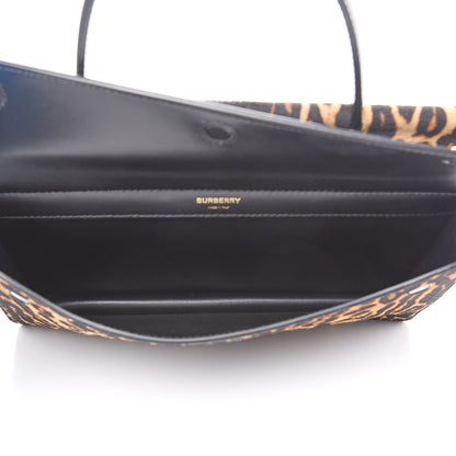 Burberry Calf Hair Leopard Print Small Title Bag with Pocket Black 4 of 8