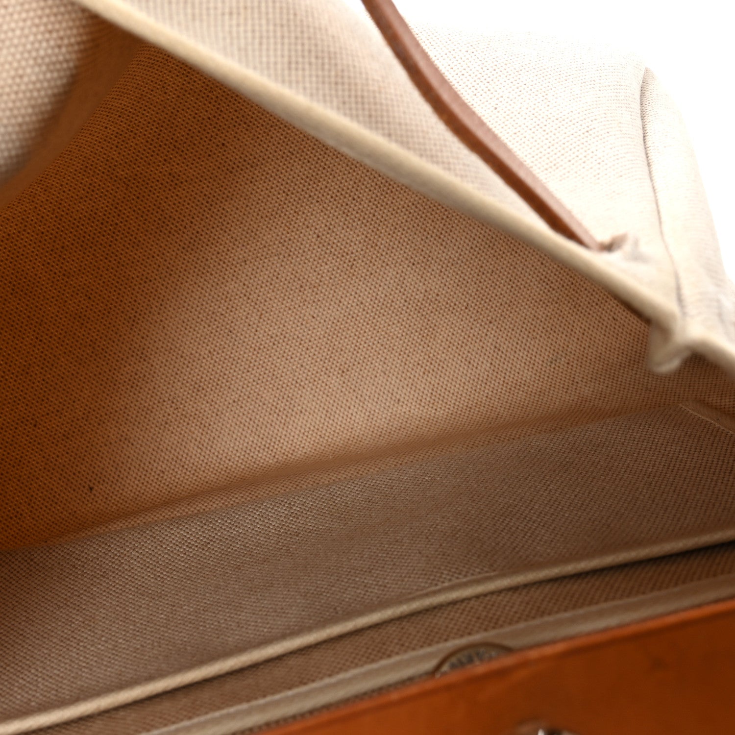Hermes Toile Vache Calfskin Herbag PM 30 Black Natural 5 of 11