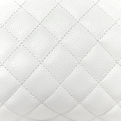 Chanel Caviar Quilted Timeless Clutch White 8 of 10