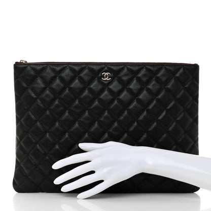 Chanel Caviar Quilted Large Cosmetic Case Black 2 of 8