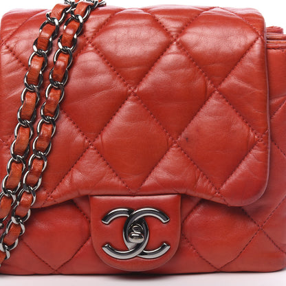 Chanel Lambskin Quilted Mini Chanel 3 Flap Red 14 of 14