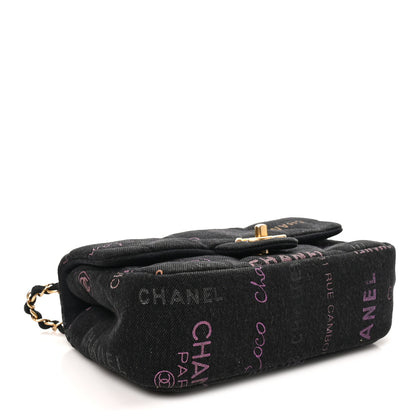 Chanel Denim Quilted Denim Mood Mini Rectangular Flap Black Multicolor 4 of 10