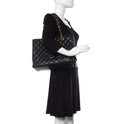 Chanel Caviar Quilted Grand Shopping Tote GST Black 2 of 9