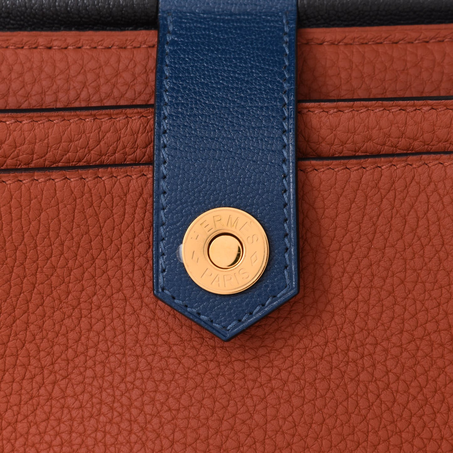 Taurillon Clemence Chevre Mysore Saut 25 Cuivre Deep Bleu