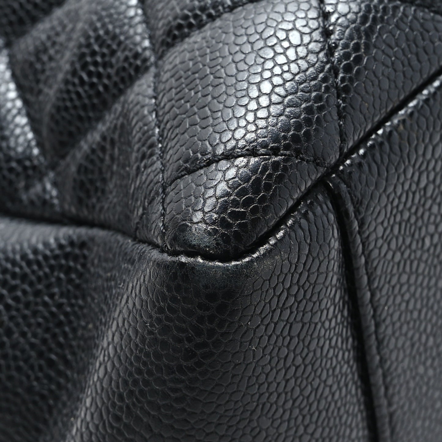 Caviar Quilted Grand Shopping Tote GST Black