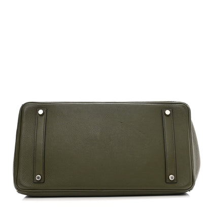 Hermes Taurillon Clemence Birkin 35 Vert Olive 15 of 16