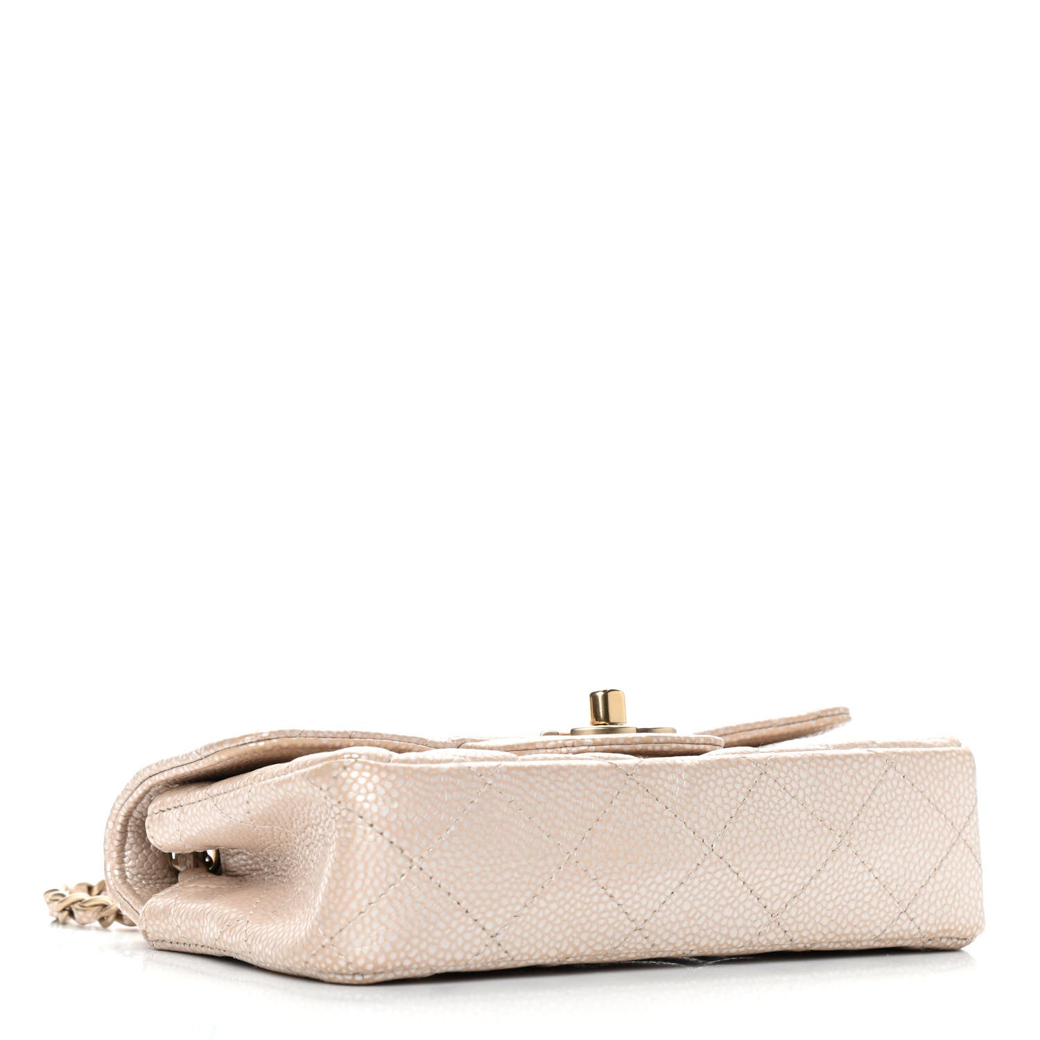 Chanel Iridescent Caviar Quilted Extra Mini Flap Beige 4 of 9
