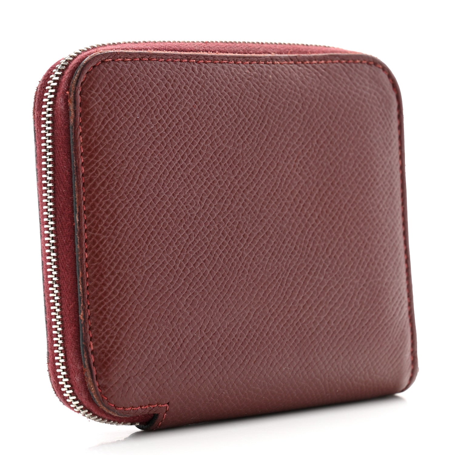 Hermes Epsom Silk'In Compact Wallet Rouge H 3 of 12