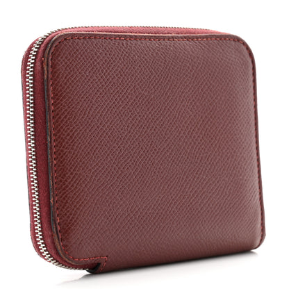 Hermes Epsom Silk'In Compact Wallet Rouge H 3 of 12