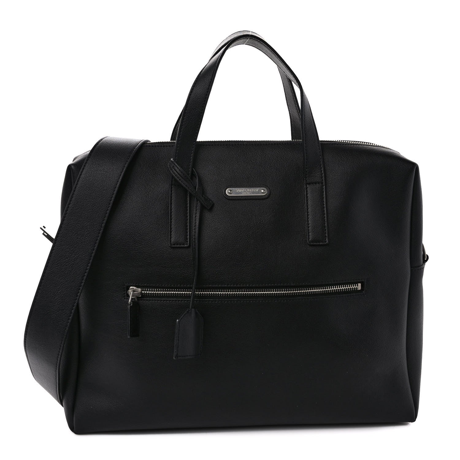 Saint Laurent Calfskin Bold Briefcase Black 1 of 10
