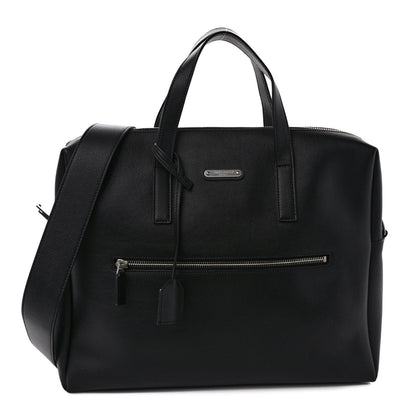 Saint Laurent Calfskin Bold Briefcase Black 1 of 10