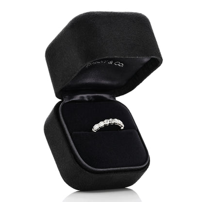 Tiffany Platinum Diamond 3mm Embrace Half Circle Band Ring 49 5 6 of 6