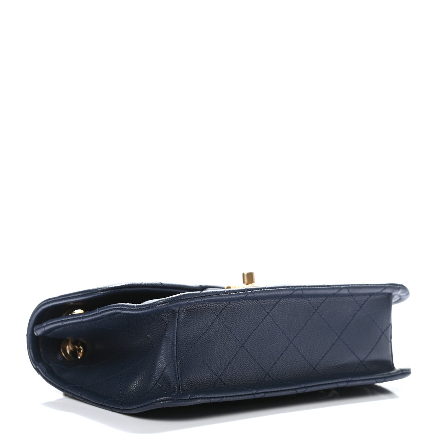 Caviar Quilted Medium Sweet Classic Flap Navy Blue