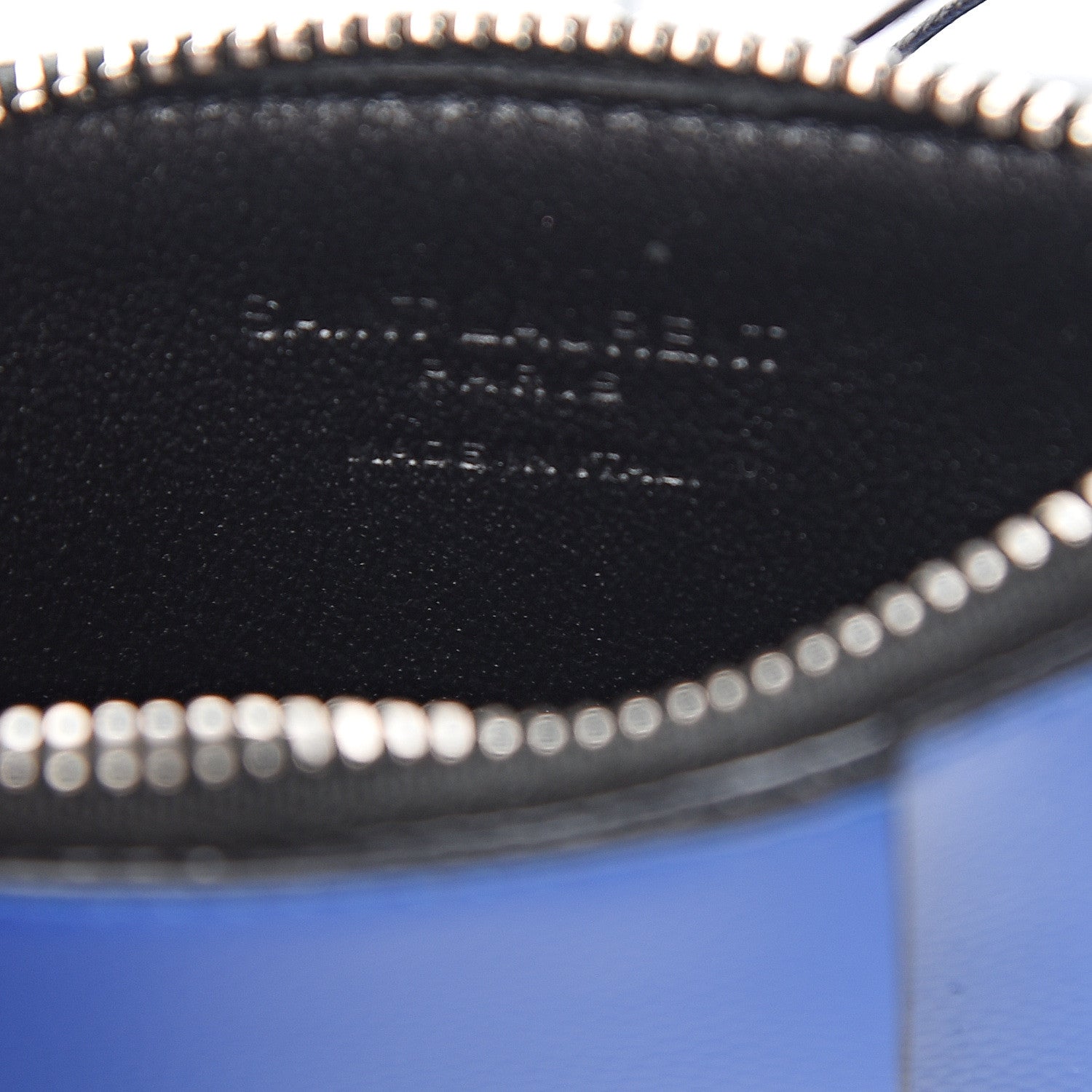 Saint Laurent Patent Calfskin 5 Fragments Zip Card Case Blue Majorelle 5 of 8