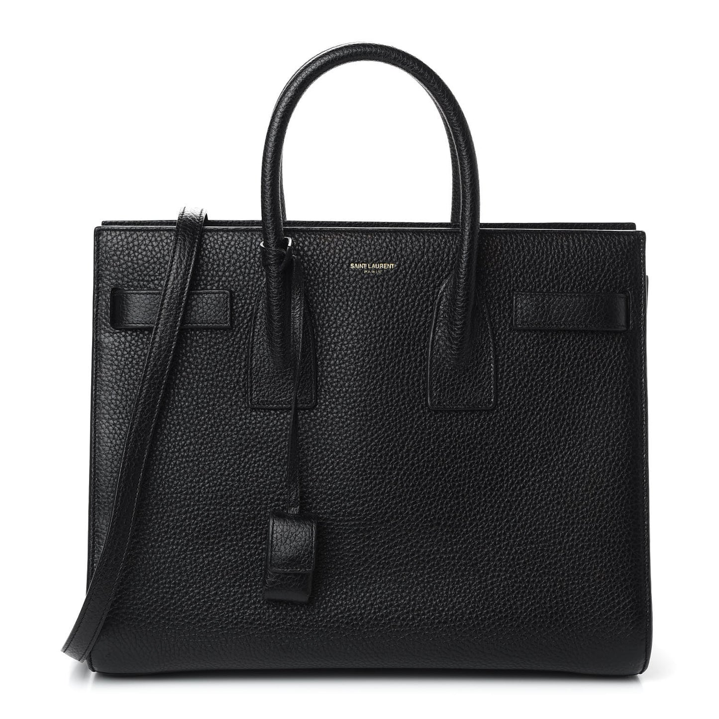 Grained Calfskin Small Sac De Jour Black