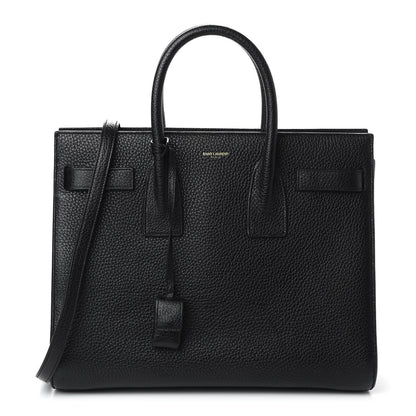 Saint Laurent Grained Calfskin Small Sac De Jour Black 1 of 9