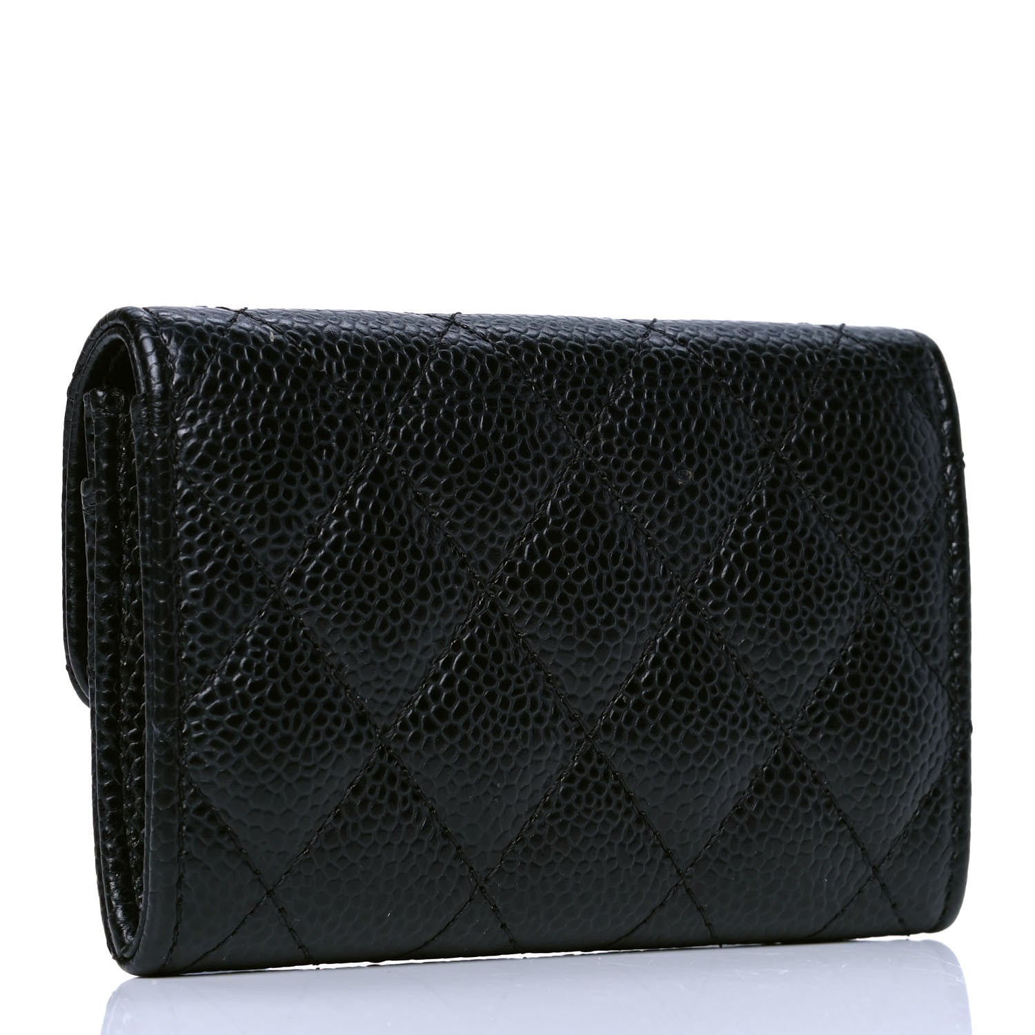 Chanel Caviar Quilted Flap Card Holder Black 2 of 4