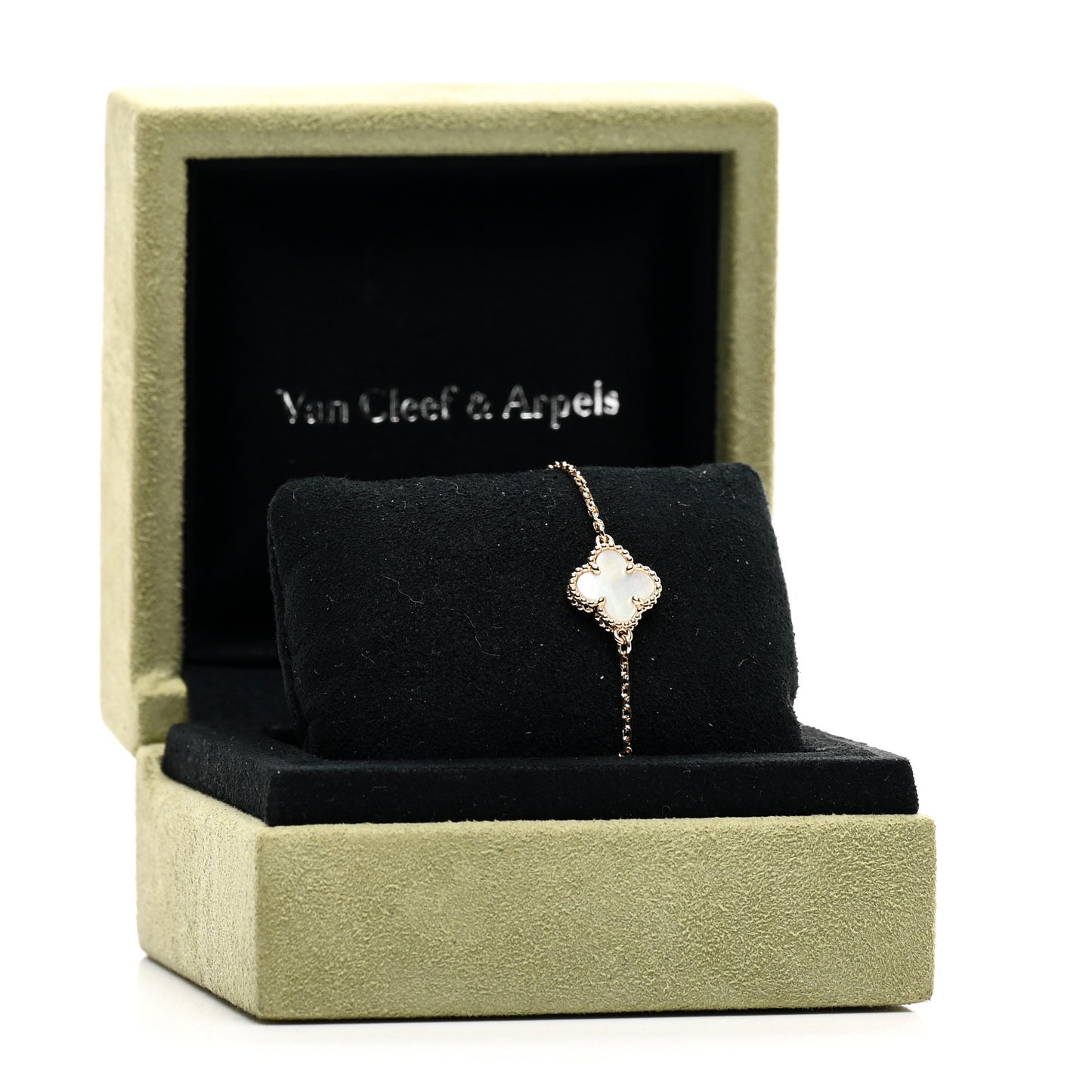 18K Yellow Gold Mother of Pearl Sweet Alhambra Bracelet