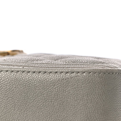 Chanel Caviar Quilted Small Boy Clutch With Chain Grey 15 of 16