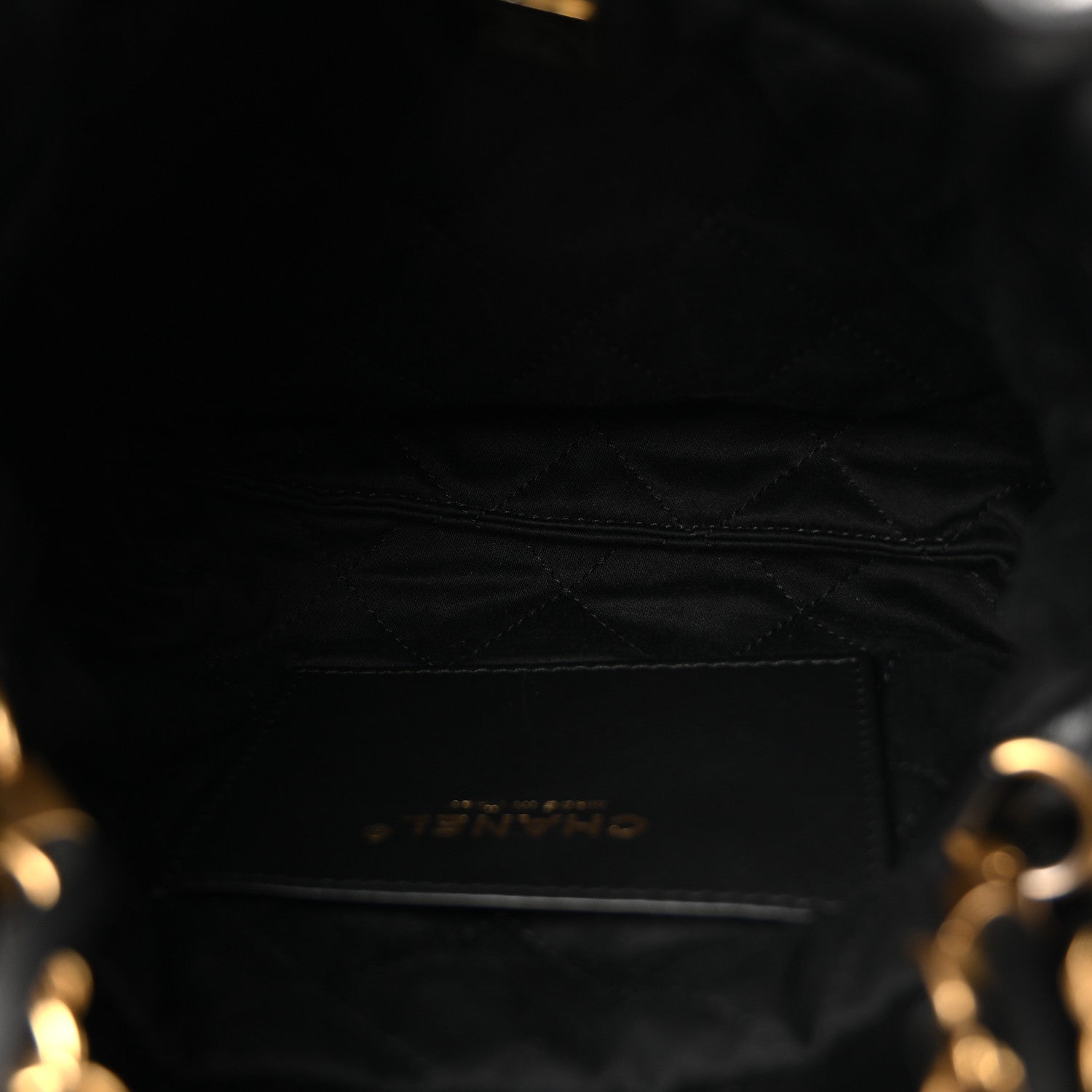 Chanel Shiny Calfskin Quilted Mini Chanel 22 Black 5 of 10