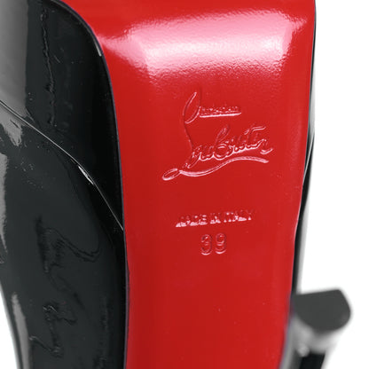 Christian Louboutin Patent Chick Up Alta 150 Peep Toe Pumps 39 Black 6 of 7
