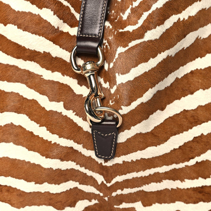 Gucci Pony Hair Zebra Print Large Jackie O Bouvier Hobo Brown 15 of 27