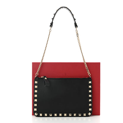 Valentino Garavani Vitello Rockstud Pouch On Chain Black 11 of 11
