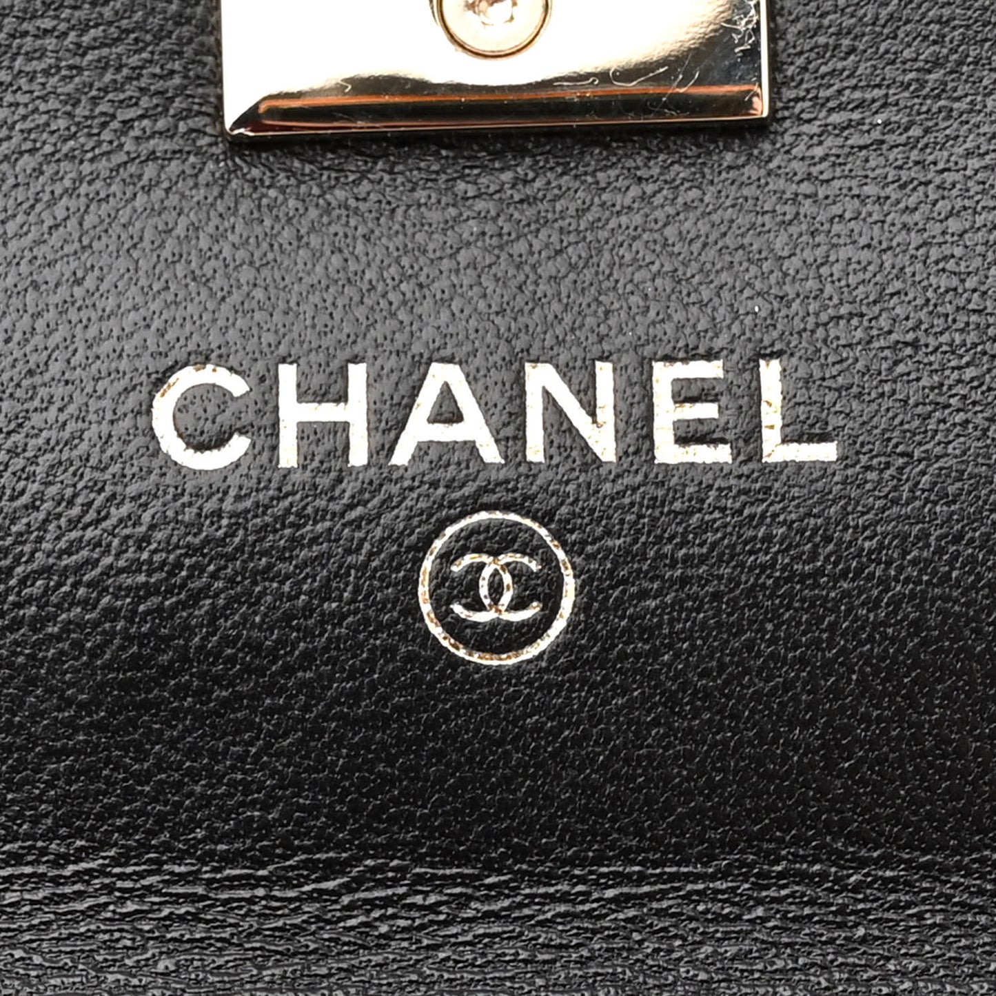 Lambskin Quilted Trendy CC Card Holder On Chain Black