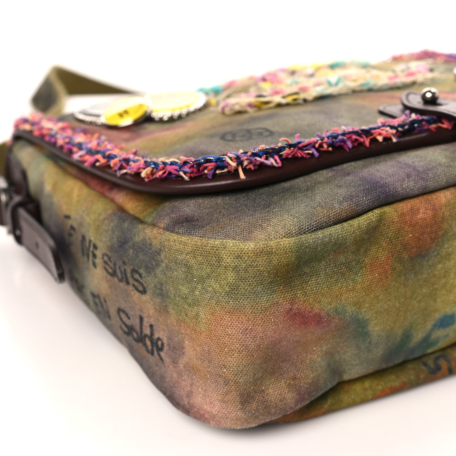 Chanel Washed Toile Graffiti On The Pavements Messenger Khaki Multicolor 7 of 9
