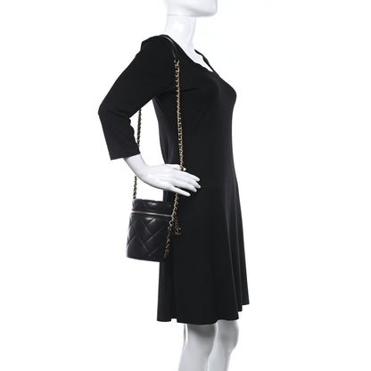 Chanel Lambskin Quilted Side Note Vanity Black 2 of 11