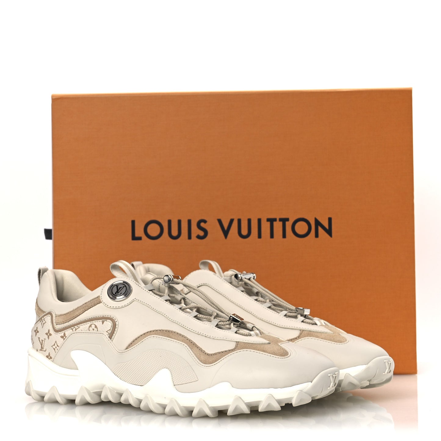 Calfskin LV Rush Sneakers 41 Cream
