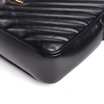 Saint Laurent Calfskin Matelasse Monogram Lou Camera Bag Black 9 of 11
