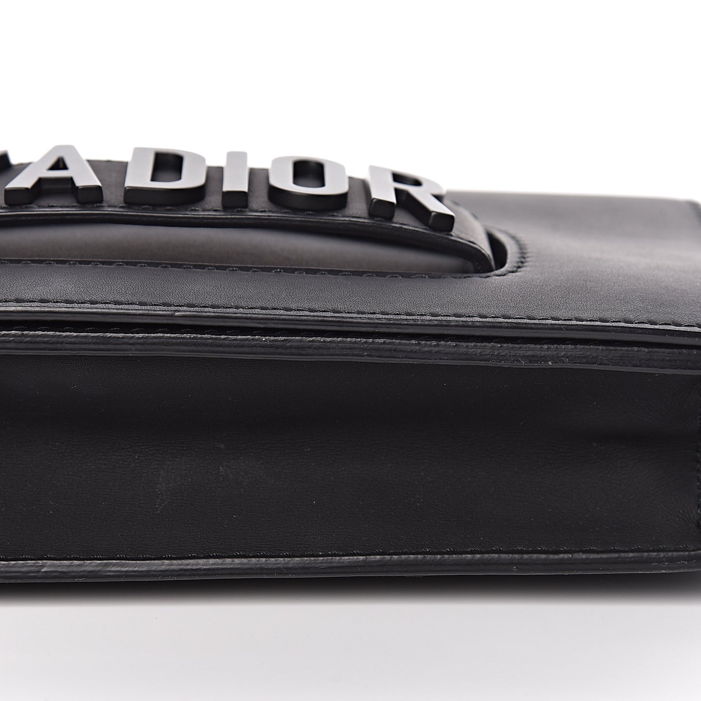 Ultra Matte Calfskin J'Adior Chain Flap Bag Black