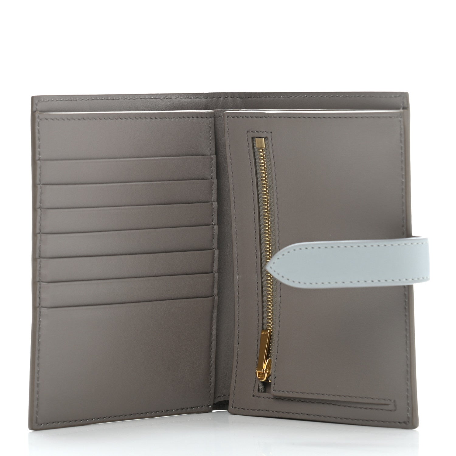 Celine Grained Calfskin Medium Multifunction Strap Wallet Pebble Mineral 5 of 8