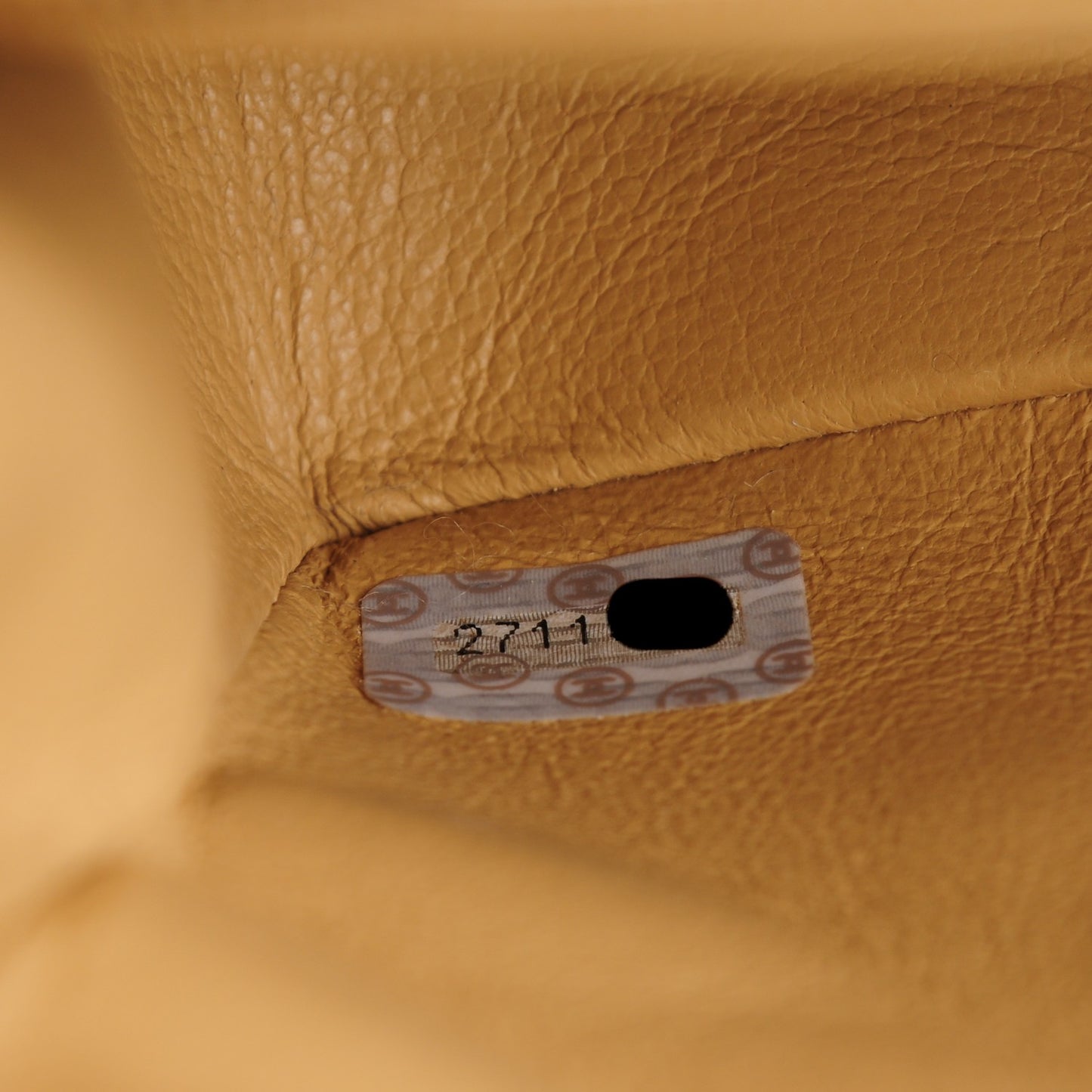 Lambskin Quilted Mini Square Flap Beige