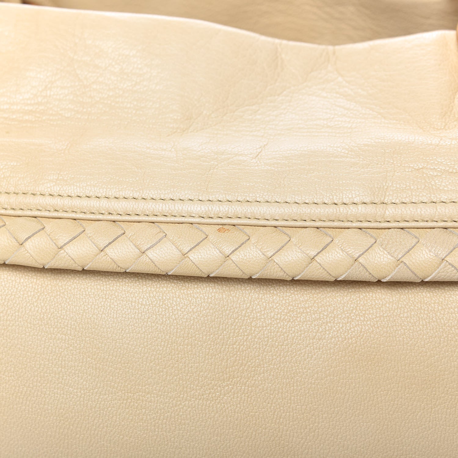 Bottega Veneta Goatskin Intrecciato Satchel Beige 10 of 11