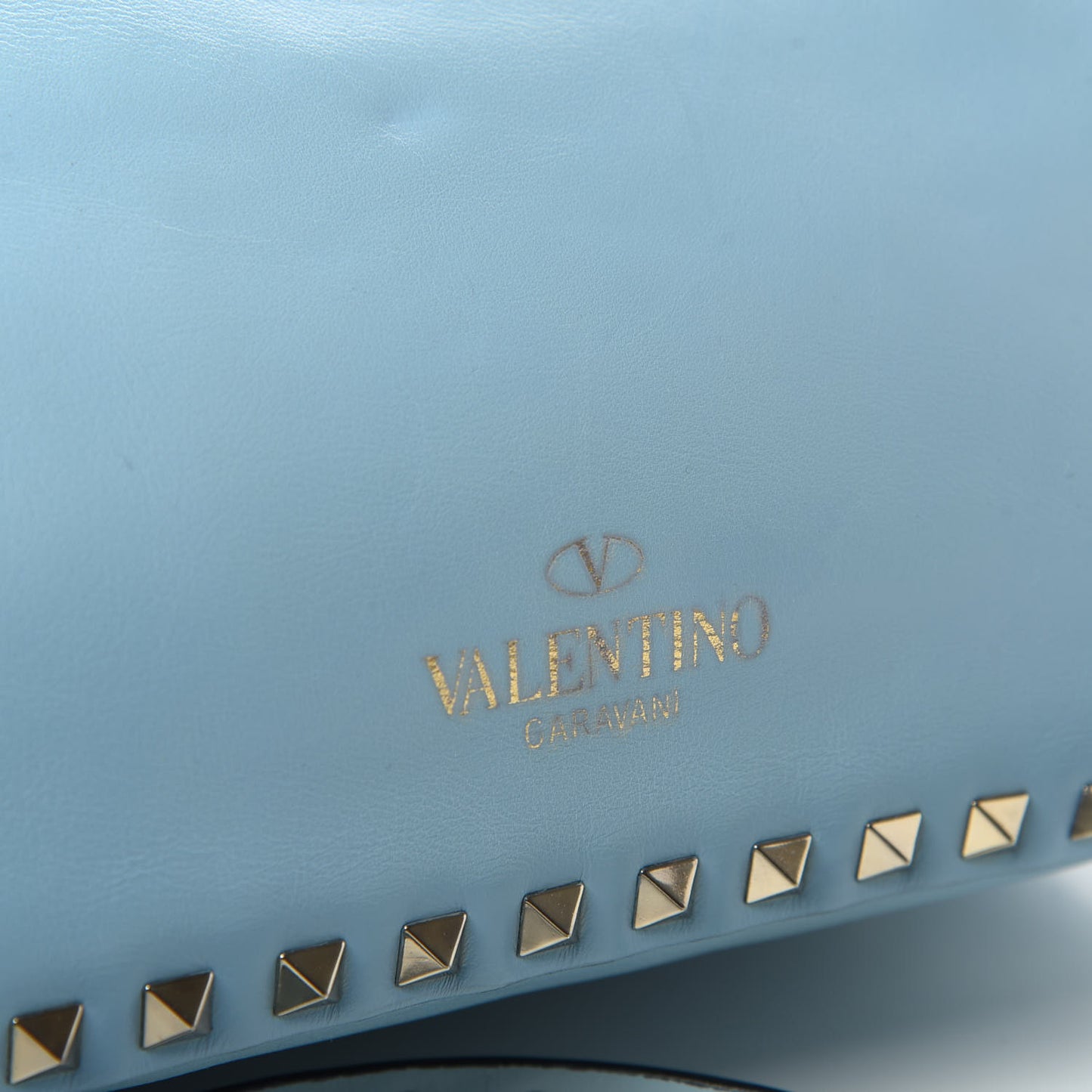 Vitello Small Rockstud Tote Sky Sorbet