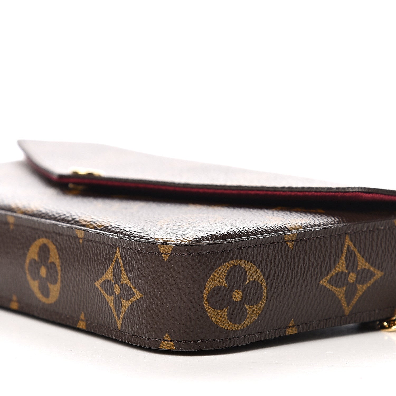 Louis Vuitton Monogram Pochette Felicie Chain Wallet Fuchsia 8 of 10