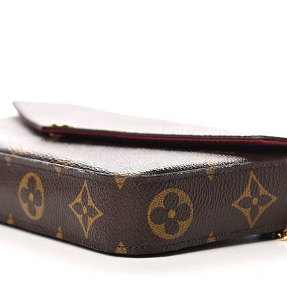 Louis Vuitton Monogram Pochette Felicie Chain Wallet Fuchsia 8 of 10