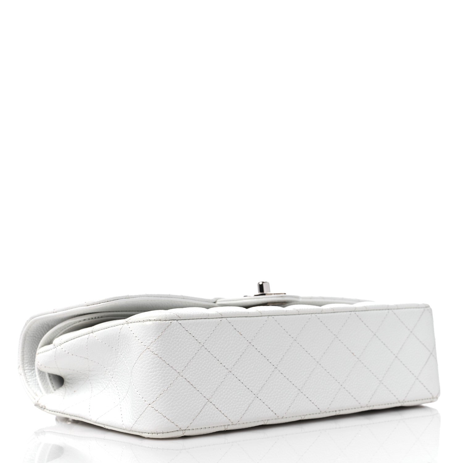 Chanel Caviar Quilted Medium Double Flap White 4 of 11