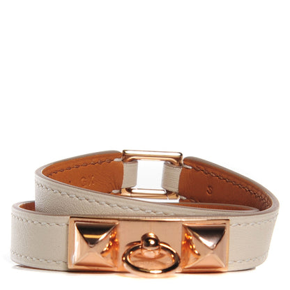 Hermes Swift Rivale Double Tour Bracelet S Craie 1 of 8
