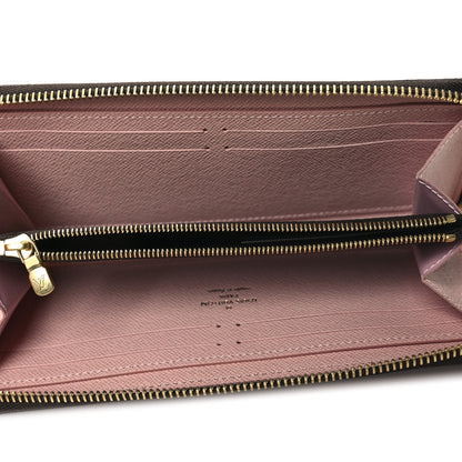 Louis Vuitton Damier Ebene Clemence Wallet Rose Ballerine 5 of 6