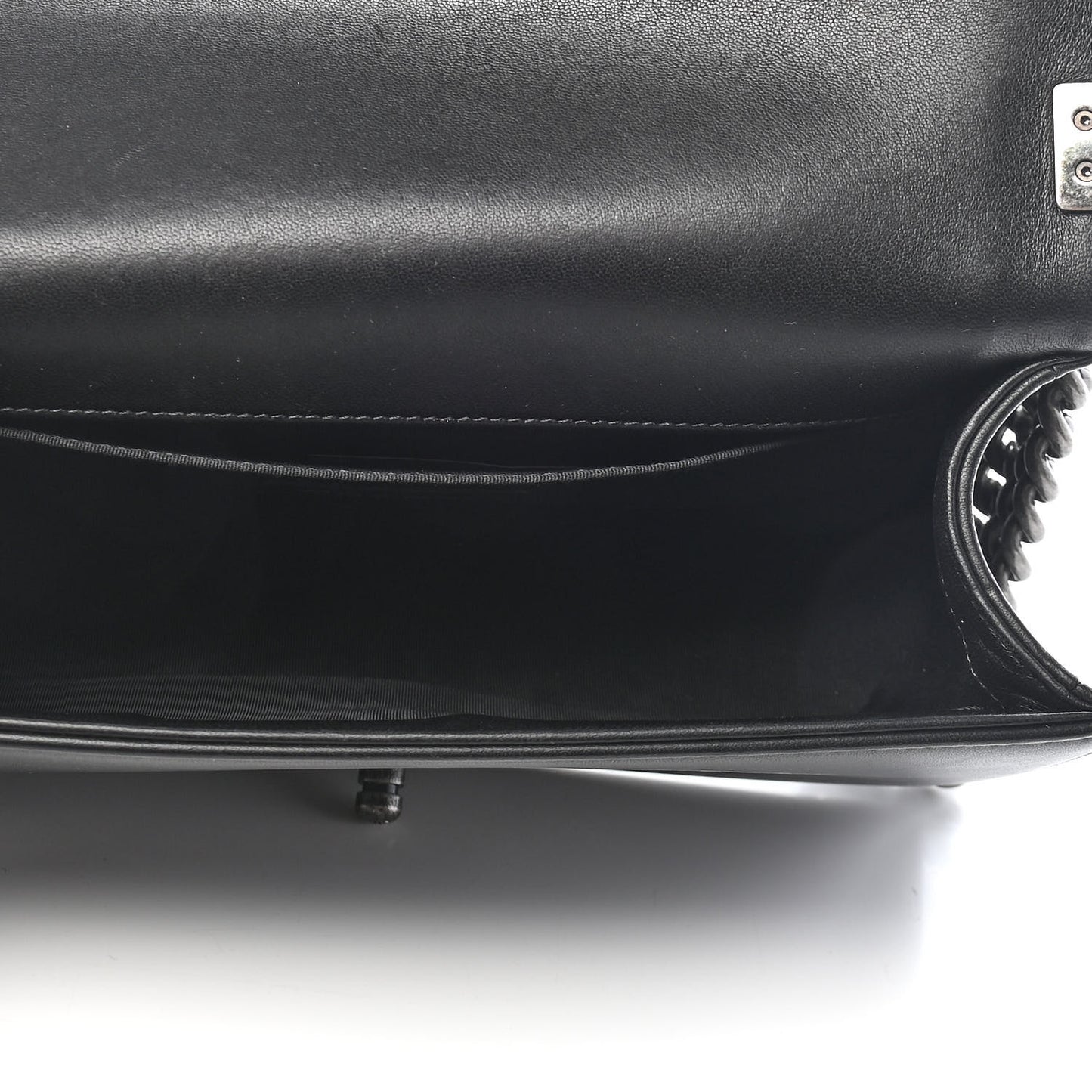 Lambskin Quilted Medium Boy Flap Black