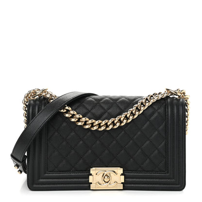 Chanel Caviar Quilted Medium Boy Flap Black 1 of 12